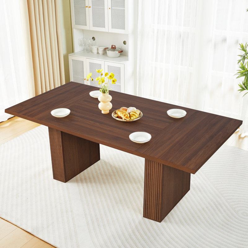 Corenda Rectangular Dining Table, Walnut