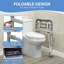 Adjustable Toilet Safety Rails with Reinforced Bars & Suction Cups for Disabled Elderly Bariatrics