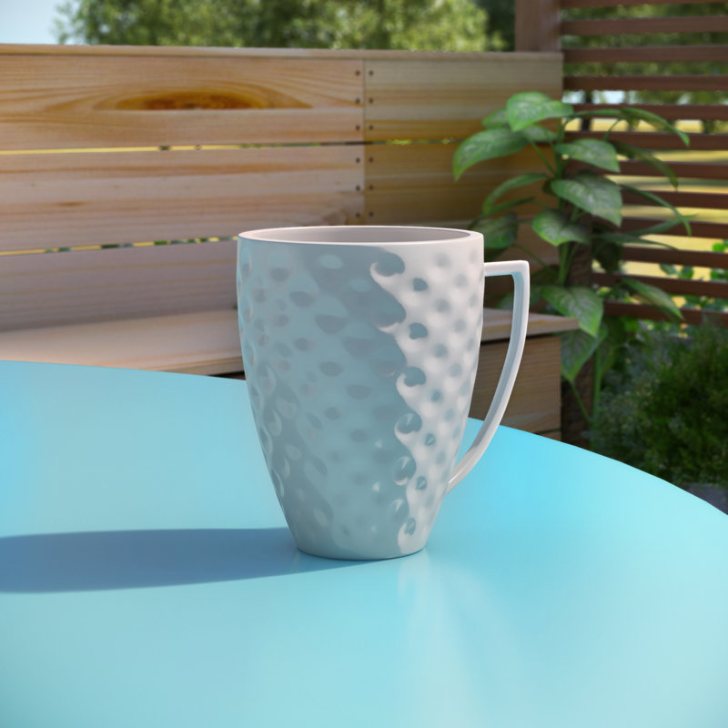Red Vanilla Marble 12 oz. Rectangular Coffee Mug