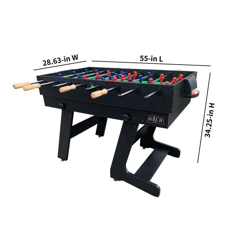 KICK Quatro 55″ 4-in-1 Multi Game Table Combo Arcade Set for Home, Game Room, Friends & Family, Black