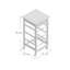 Solid Wood Top Kitchen Cart