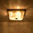 3-Light Mist Glass Square Flush Mount