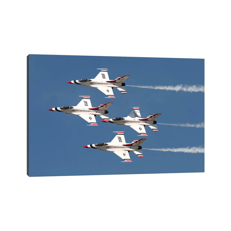 The US Air Force Thunderbirds Fly In Formation by Daniele Faccioli - Wrapped Canvas Print, 20.32 cm H x 30.48 cm W