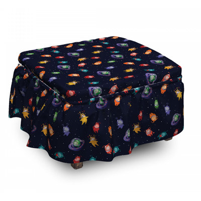 Box Cushion Ottoman Slipcover
