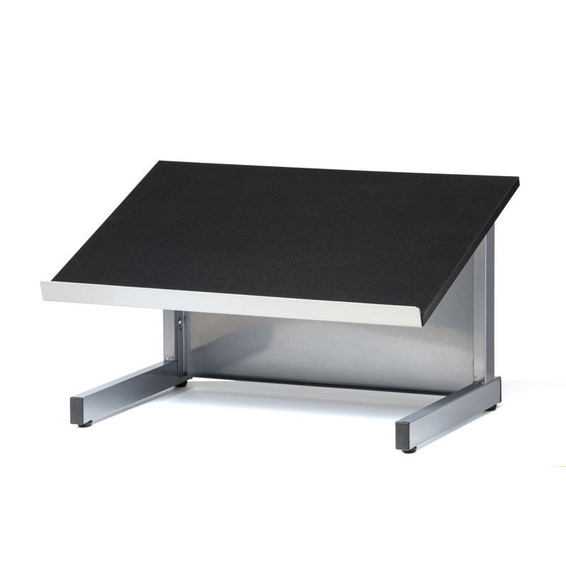 Lutrin de table audiovisuel direct, argent, Argent / noir