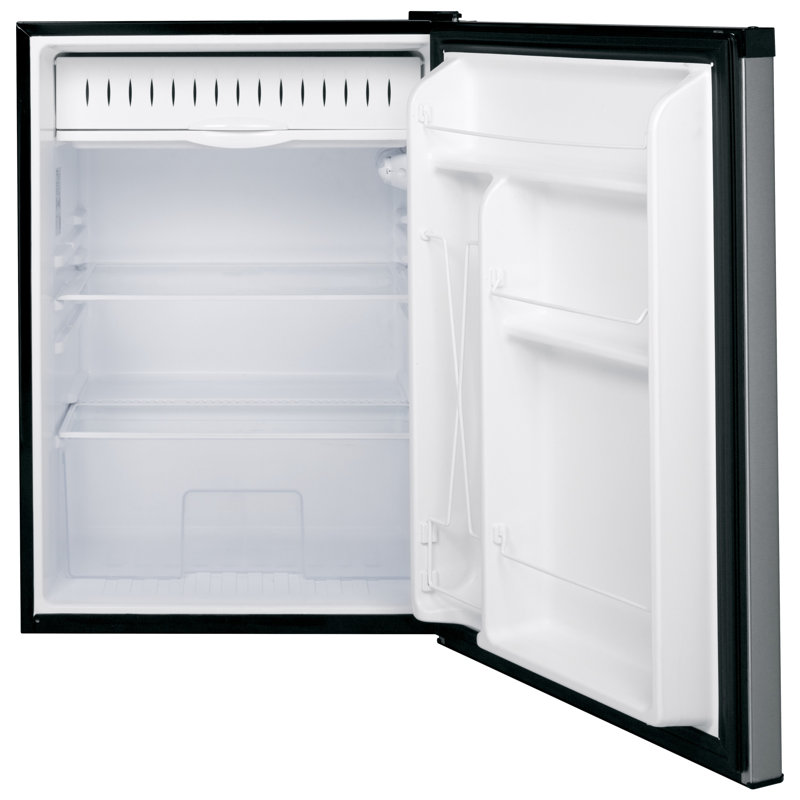 GE Appliances 5.6 Cubic Feet Convertible Mini Fridge with Freezer, Stainless Steel