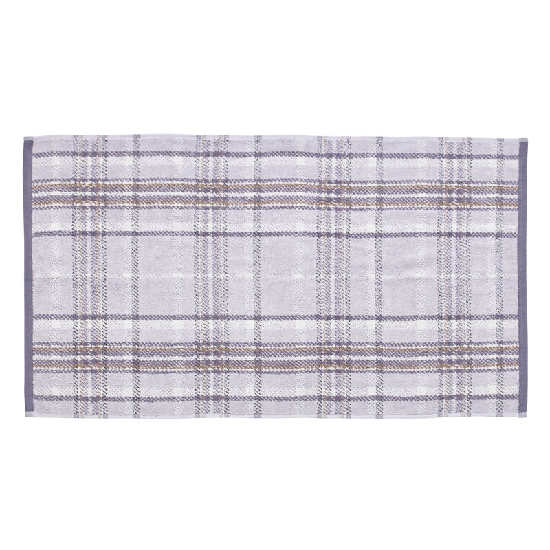 Heritage Check Bath Towel, Grey