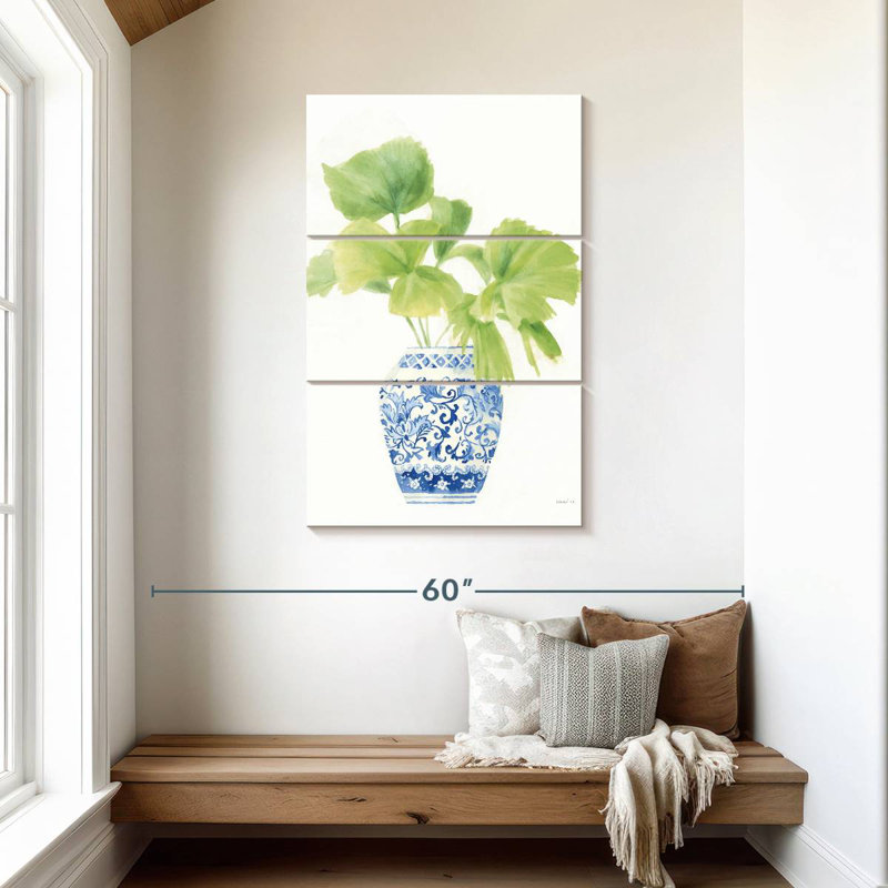 Harnek Palm Chinoiserie blanc I, H 45 po x l 28 po