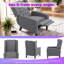 Fauteuil inclinable manuel avec coussin profond, 27,16 po de large, dossier haut, 3 positions d'inclinaison-1907658312