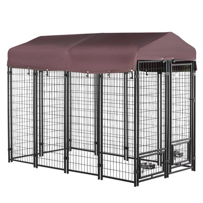 Outdoor Covered Dog Yard Kennel