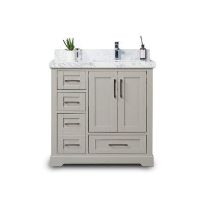 Eser 36 " W Free Standing Wall Mounted Single Double Single Vanity Bathroom Vanity With Top