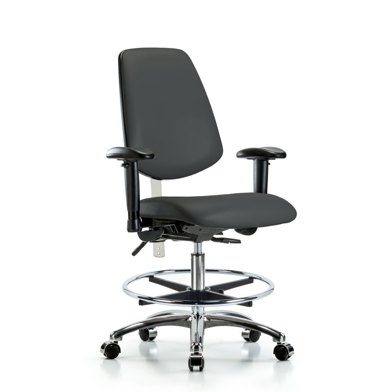 Chaise de dessinateur Josiah, Roulettes, Anthracite, Inclus