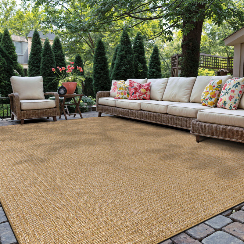 Tapis intérieur / extérieur réversible aspect jute patiné, Rectangle 7 pi 10 po x 10 pi