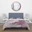 Ensemble de housse de couette traditionnel rétro mauve et rose II - microfibre de polyester-66391597