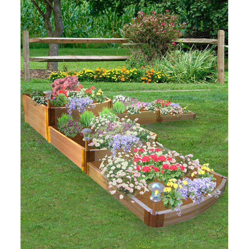 Platebande surélevée en composite, H 24 po x l 144 po x P 144 po