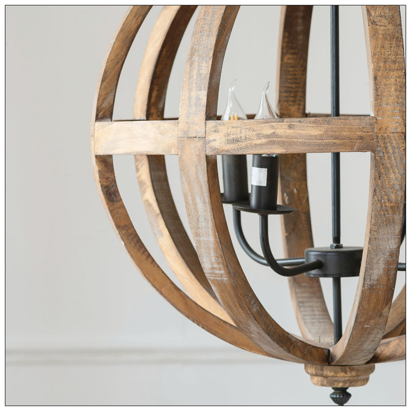 Barkon 4 - Light Iron Globe Chandelier