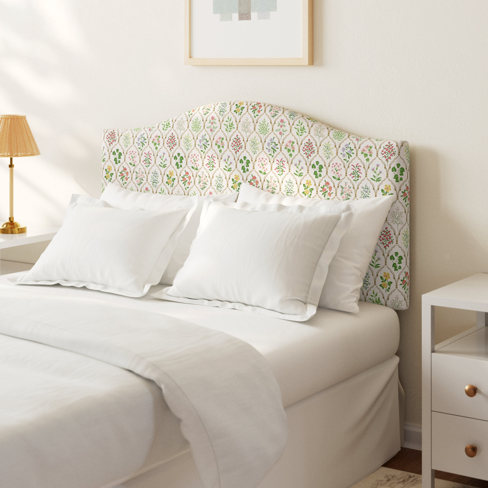 Rifle Paper Co. x Cloth & Company Mayfair Headboard, Queen, Rpc Hawthorne Multi Linen
