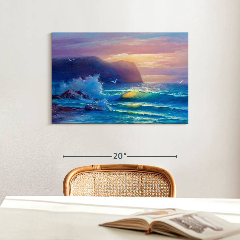 Gillard Twilight Waves, 16" H x 24" W