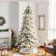 Sapin de Noël illuminé blanc 9 pi