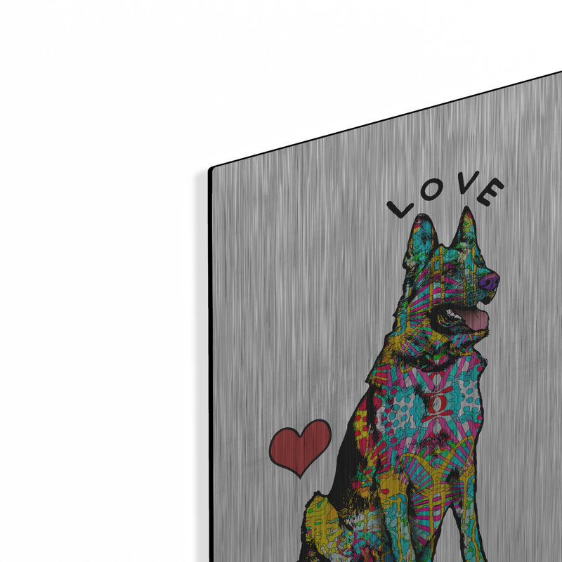 Art mural en métal «Love Shepherd» par Dean Russo, Red Barrel Studio®, H 16 po x l 12 po