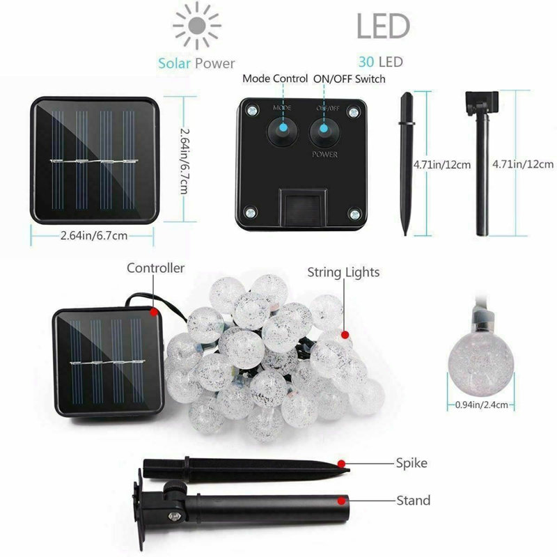 Baxley 30 - Bulb 2.34'' Solar Powered String Light