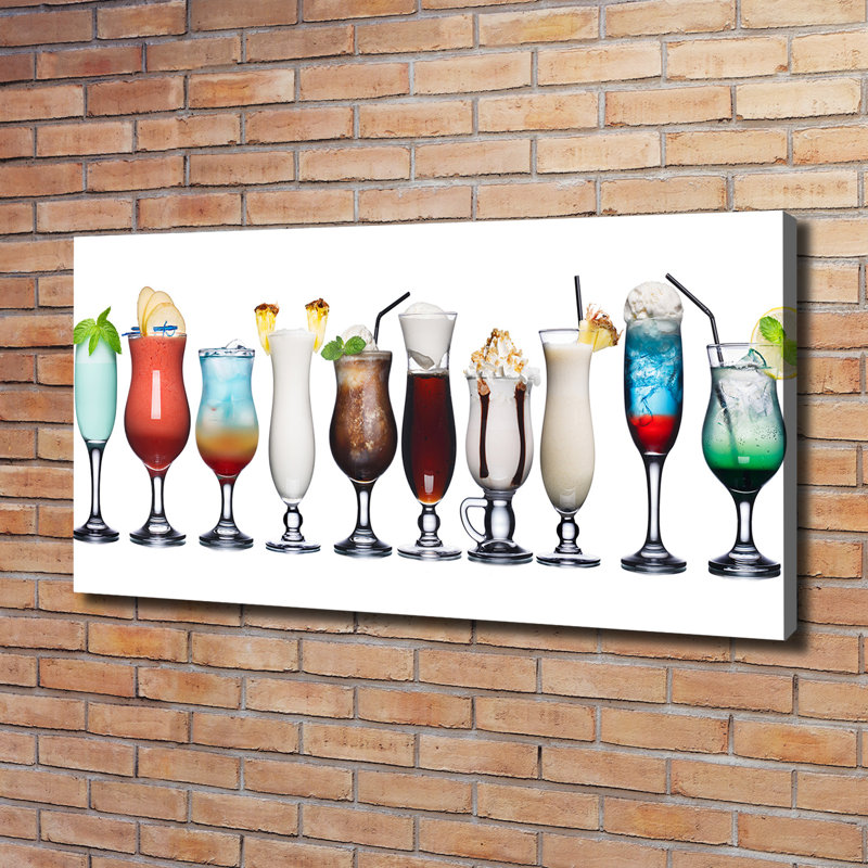 A Set of Drinks 1 Piece Wrapped Canvas Wall Art