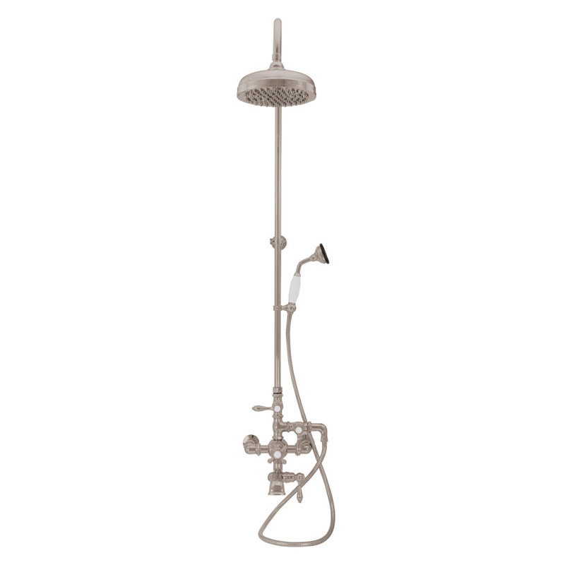 Système de douche et baignoire thermostatique Exposed de Strom Living, Nickel poli