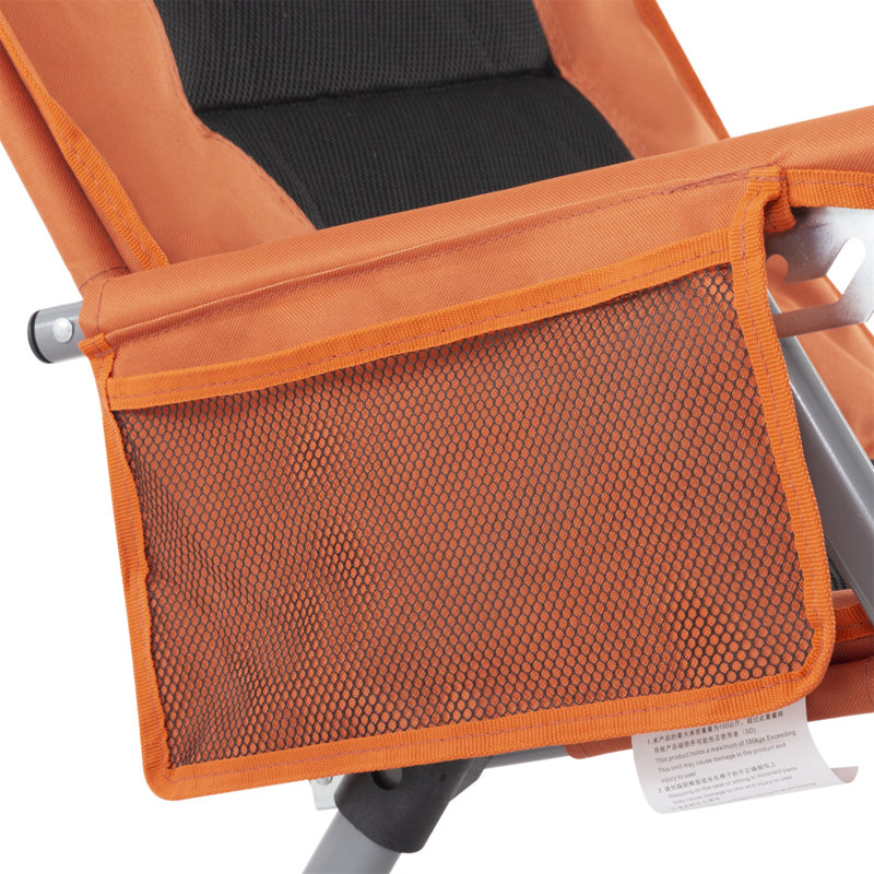 Chaise de camping pliante réglable à 5 positions avec repose-pieds