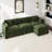 Modern Chenille Loveseat Sofa Couch With Ottoman-506217866-506217867