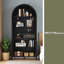 Bibliothèque 71 po de hauteur avec dessus arqué et armoire de rangement-334148874