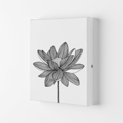 Lotus 1 Piece Wrapped Canvas Wall Art