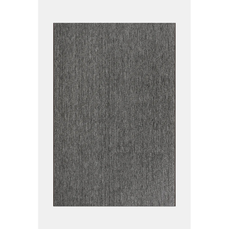 Tapis jaune en polyester moderne antidérapant Mila facile à nettoyer, 2,6 pi x 5 pi