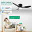 Ventilateurs de plafond encastrés intelligents de 42 po avec éclairage à distance, moteur à courant continu silencieux, ventilateur de plafond intérieur à profil bas pour l'extérieur, commande avec application Alexa WIFI, intensité variable, pales en ABS, pour patio de chambre à coucher moderne
