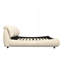 Grand lit plateforme tapissier de luxe avec dossier surdimensionné et structure en bois massif, convient à plusieurs hauteurs de matelas, beige-481308544-481308549