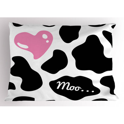 Taie décorative en microfibre noire / rose Poyester