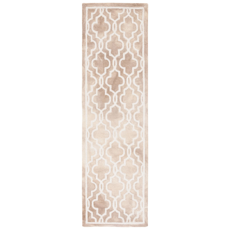 Dip Dye Hand Tufted Wool Geometric Rug