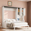 Lit escamotable multifonctionnel avec canapé, bureau et armoire de rangement-118343197