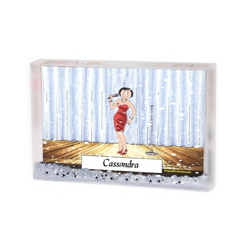 Cadeau de chanteuse personnalisé, Oui, H 2,5 po x l 3,75 po x P 1 po