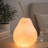 Decorative Pear Shaped LED Table Light, 12 Inch White Polyresin