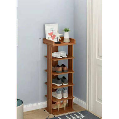 Ebern Designs 3 Pair Solid Wood Shoe Rack