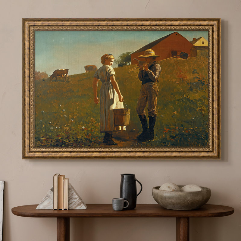A Temperance Meeting, 1874 - Winslow Homer - Toile encadrée sur mesure, 20x28 INNER SIZE, Framed Canvas