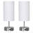 16" Metal Table Lamp Set with USB
