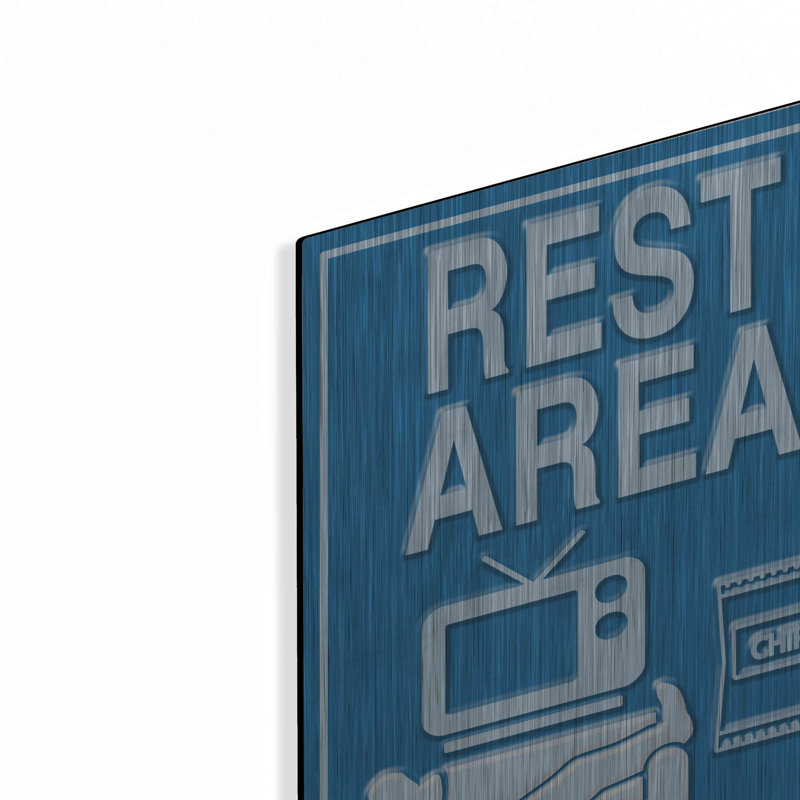 «Rest zone» par Ed Wargo, art mural en métal, H 16 po x l 12 po