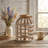 Rustic Wood Lantern Candle Holder, Lantern Style Candle Holder for Indoor Decor