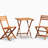 3-Piece Eucalyptus Bistro Set, Square, Natural Oil