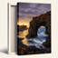 Art mural sur toile, "Coastal Rock Archway Over Blue Ocean Waves"-133065695