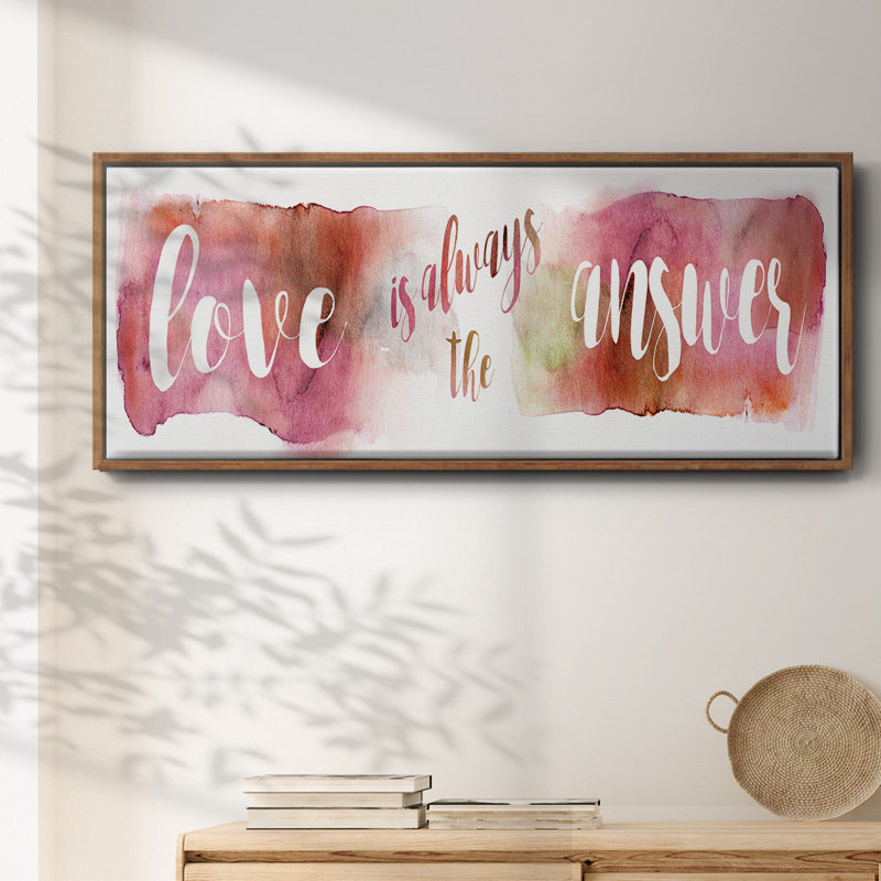 Love is the Answer- Framed Canvas