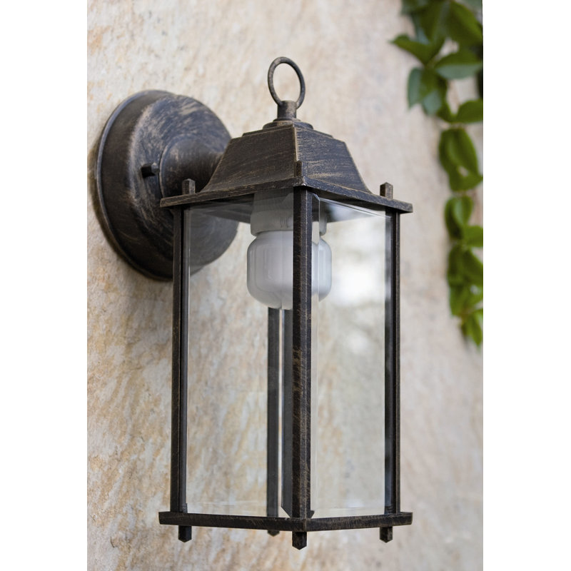 Outdoor Wall Lantern, Brown, white and pink