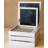Rustic Wooden Storage Crate with Chalkboard Lid-446983827