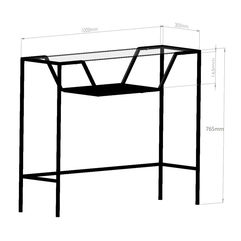 Caliente 76cm Glass Console Table, Brown